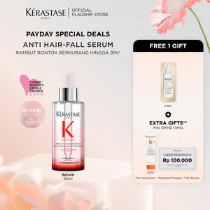 Kerastase Serum Genesis 90ml Anti Hair Fall Serum - Serum untuk Rambut Rontok & Patah - Mengandung Aminexil 1.5%, Ginger Roots