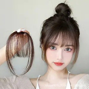 GS Hairclip Poni Depan Poni Palsu Poni depan korea Poni Clip Hairclip Poni Tipis Palsu Korea Human Hairclip Poni Extension P01
