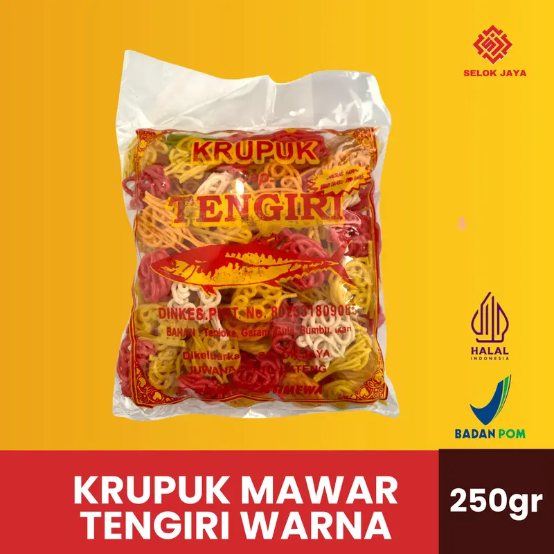 Krupuk Mawar Tengiri 250gr Sanita Selok Jaya 1
