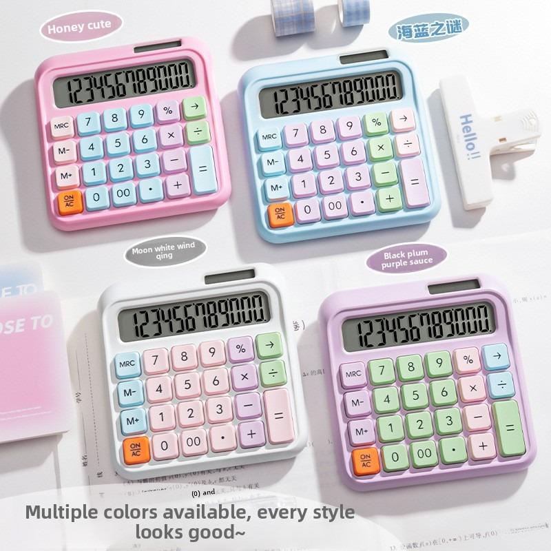 Product Introduction of Calculator Multi-color multi-function solar computer Student Finance Office calculator 9