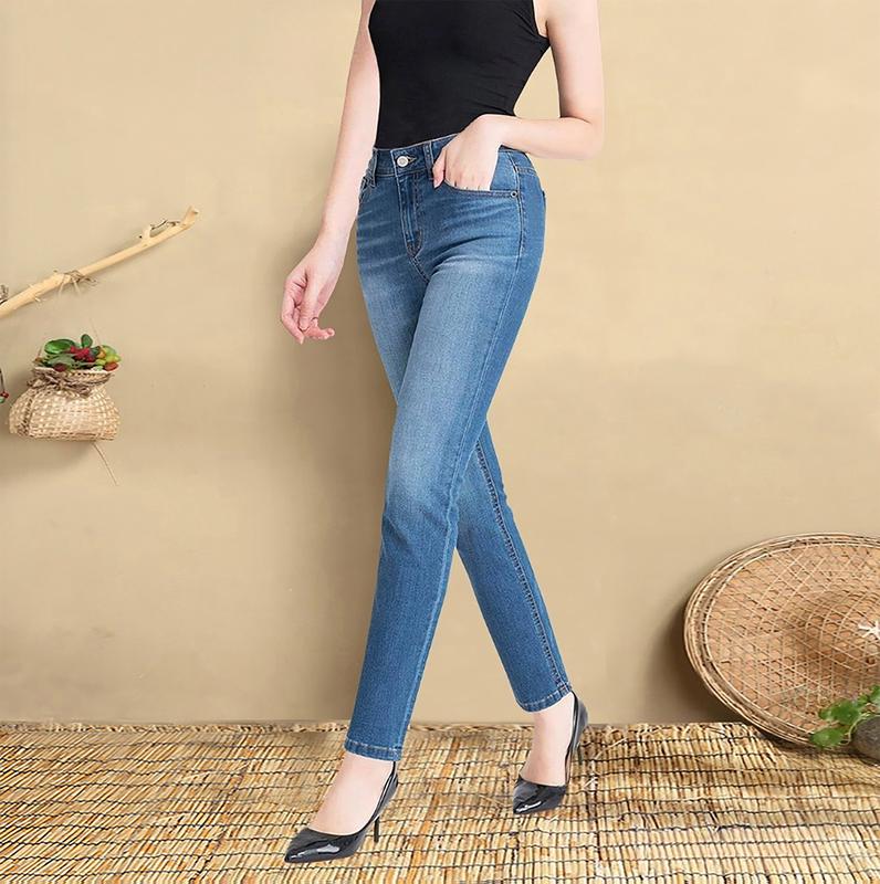 Quần Jean Nữ Ống Đứng Hơi Ôm Torinto'Style - TT89. Jean Co Giãn Tốt, Dày Mềm Mịn. Size Từ 42kg - 70kg