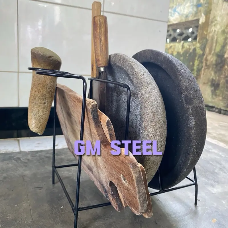 Rak cobek / tempat penyimpanan cobek / rak multifungsi Dapur  Besi Anti Karat rakdapur / Rak pisau Kado 5