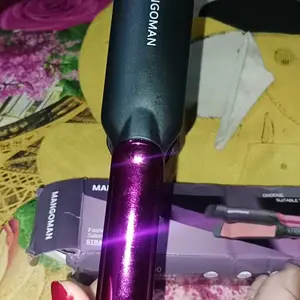 MANGOMAN Catokan 2-in-1 untuk Rambut Keriting dan Lurus Cocok untuk Keriting Pemanasan Cepat 4 Level Suhu Catokan Rambut Alat 2-in-1 untuk Lurus dan Keriting