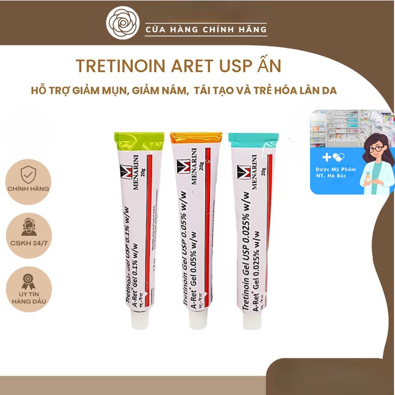  Aret Gel Tretinoin Aret 20g - Hỗ trợ giảm mụn tái tạo da làm đẹp da Tuýp 20g Skincare 