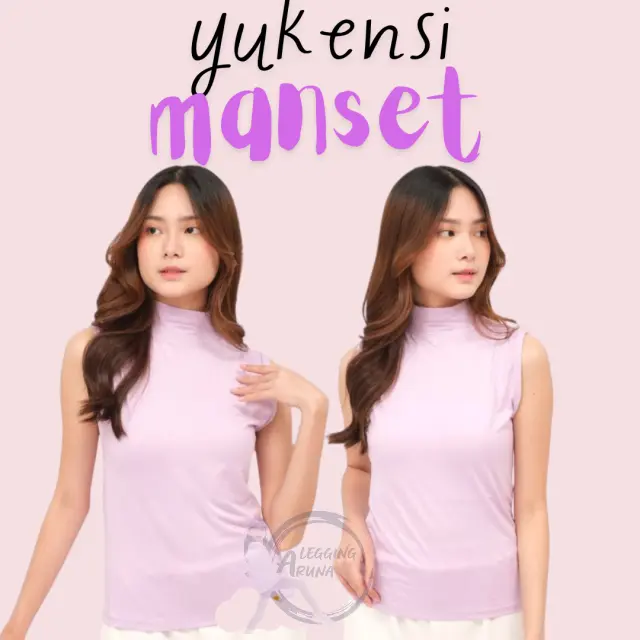 inner tanpa lengan Manset Buntung Wanita turtleneck Kerah tinggi 0