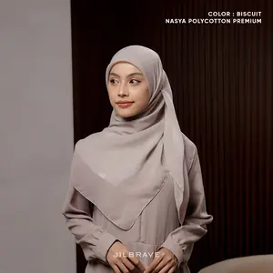 JILBRAVE Nasya Polycotton Premium Hijab Square (Hijab Segiempat Polycotton) phasmina