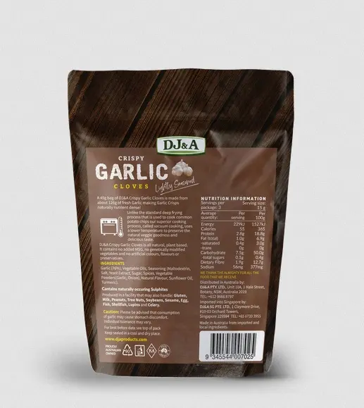 DJ&A Garlic crispy/Kripik Bawang Putih Utuh 45g 1