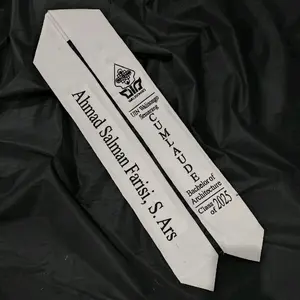 2 LAPIS | Selempang wisuda | Selempang leher | selempang dua sisi | murah | free custom NAMA & LOGO Satin Kain