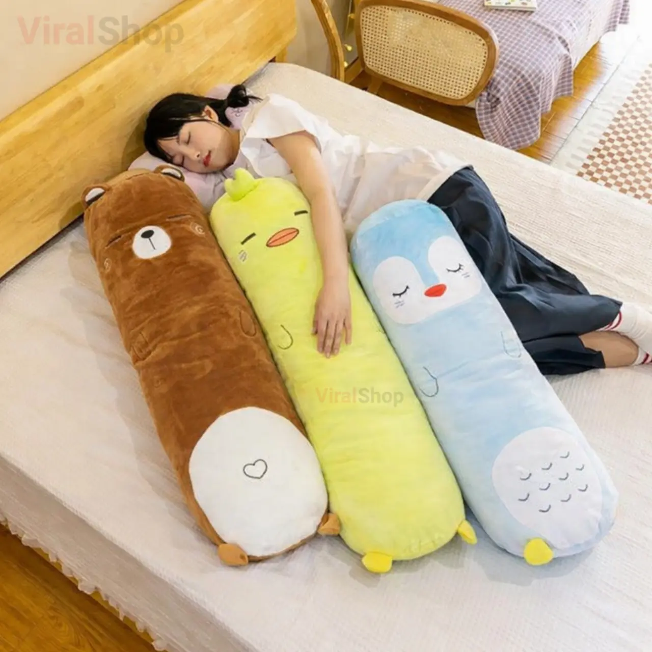 Bantal guling karakter animal size XL pakai resleting bahan lembut bantal guling karakter hewan
