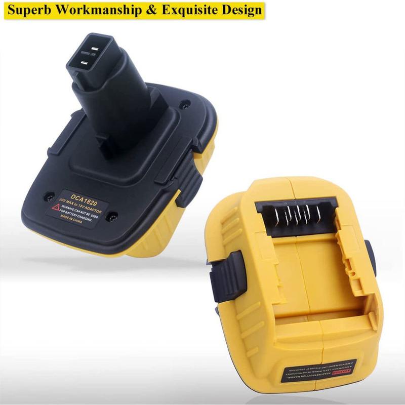 Product Introduction of DCA1820 USB Adapter for Dewalt 18V Tools Convert Dewalt 20V Lithium  to Dewalt 18V NiCad NiMh Replacement  Tools 37