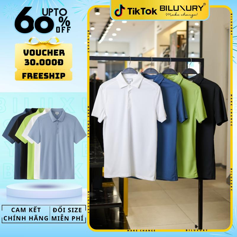[SALE ĐỘC QUYỀN ONLINE]  Áo thun nam POLO AIRCOOL Nam BILUXURY Vải Recycle Mềm Mịn 8APCB428 áo polo nam trơn Form BodyFit ôm vừa người, tôn dáng Nam Menswear Shirt Có Cổ Nhung