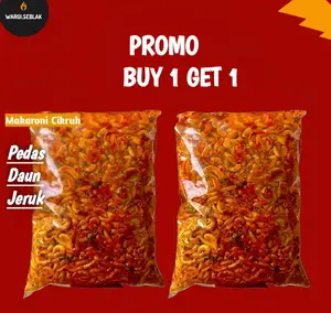 [PROMO] Beli 1 GRatis 1 Makaroni Cikruh Pedas Daun Jeruk isi 100 gram