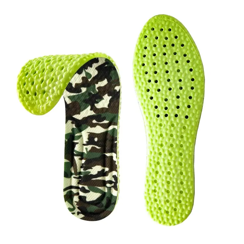 1Pair Sport Insoles for Shoes Soft Breathable Deodorant Running PU Green Insoles for Men Women Orthopedic Feet Care Pads