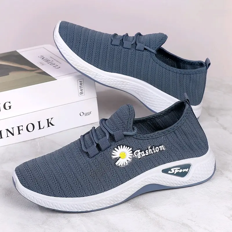 SNEAKERS SPORTY WANITA MOTIF POLOS RAJUT RUNNING SW03 / SW03N /Sepatu Sneakers sporty kanvas Karet Shoes Casual Hitam Merah 8
