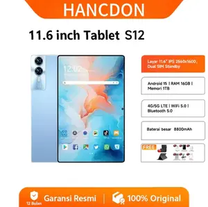 【Free Casing pelindung tablet】Tablet Murah 5G Asli Baru S12 RAM 16GB+512GB+1TB ROM 11.6 inch Layar Full Screen Layar Besar Dual SIM Tablet belajar baru hiburan kantor tablet WIFI 5G laris manis Android COD 120hz Kartu