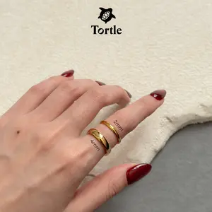 TORTLE - Cincin Titanium Wanita FIONA | Perhiasan Cincin Mewah Fashion Premium Simple Ring Aesthetic