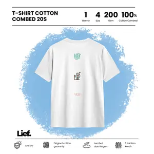 Lief - Lief For Life Kaos Unisex Regular Putih Cotton Combed 20s