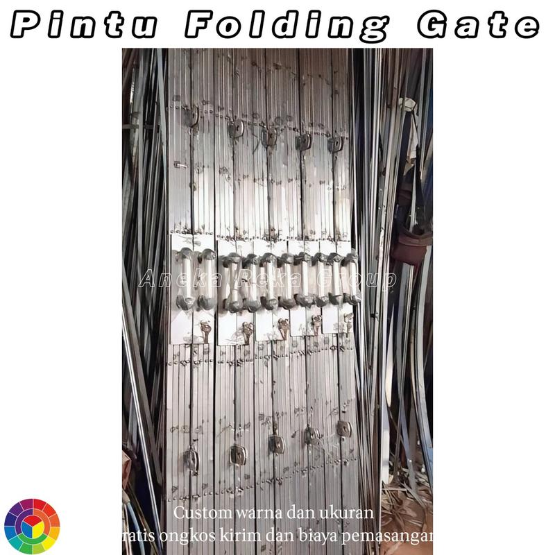 Product Introduction of Folding gate rolling door pintu pengaman ruko/kios garasi pintu harmonika custom sesuai ukuran sliding Besi pintu garasi mobil pintu gerbang 40