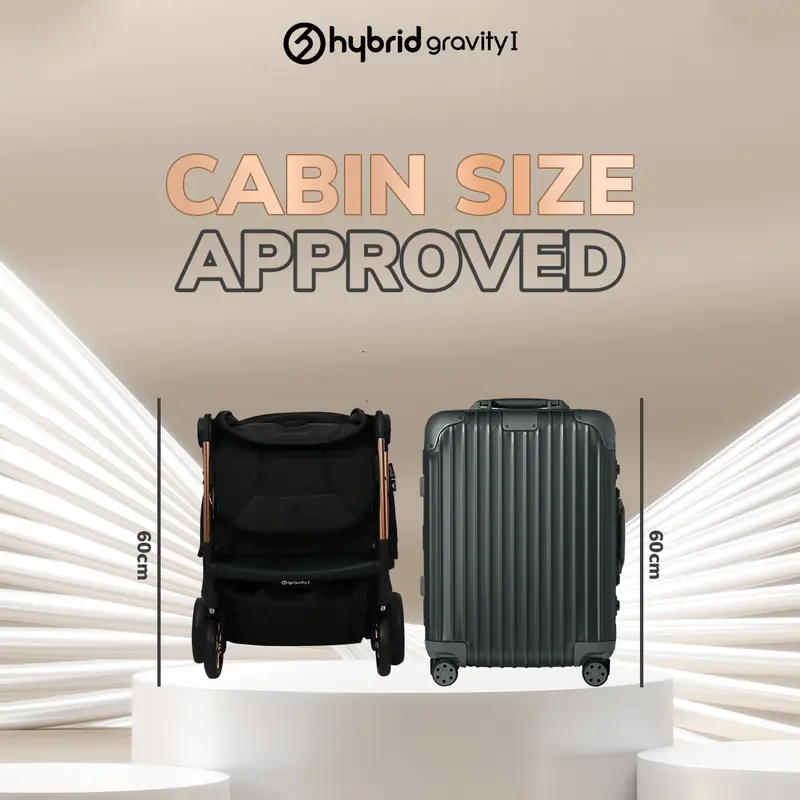 Hybrid Premium Gravity II Rose Gold Chassic (Free Bag Stroller + Cup Holder) / Stroller Anak 2