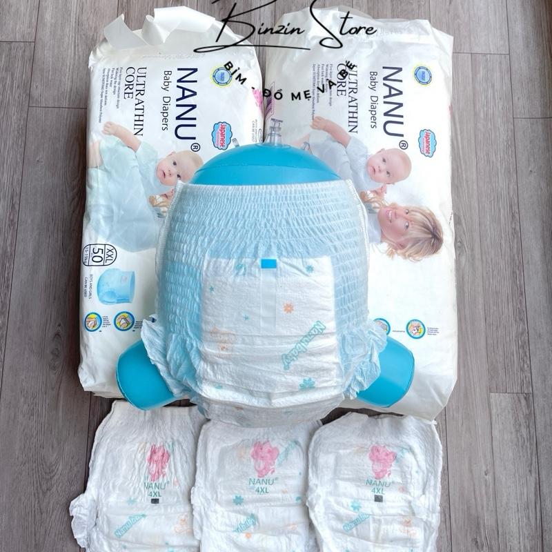 [Combo 2 bịch 100 miếng] Bỉm nanu cho bé 4