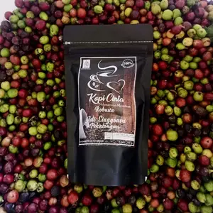 KOPI ASLI KOPI ROBUSTA DAN ARABIKA BIJI PILIHAN PETIK MERAH 100% NATURAL BUBUK PREMIUM LINGGOASRI PEKALONGAN