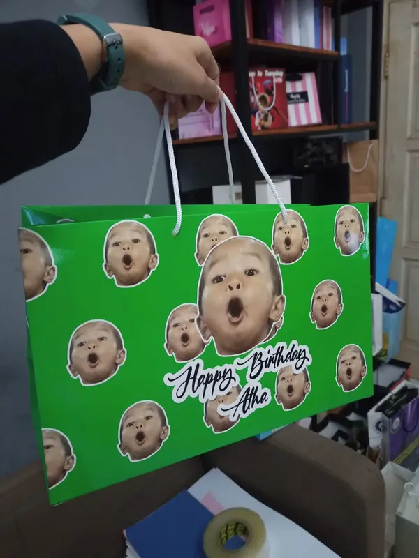 Paperbag Custom Wajah Ulang tahun kado 0
