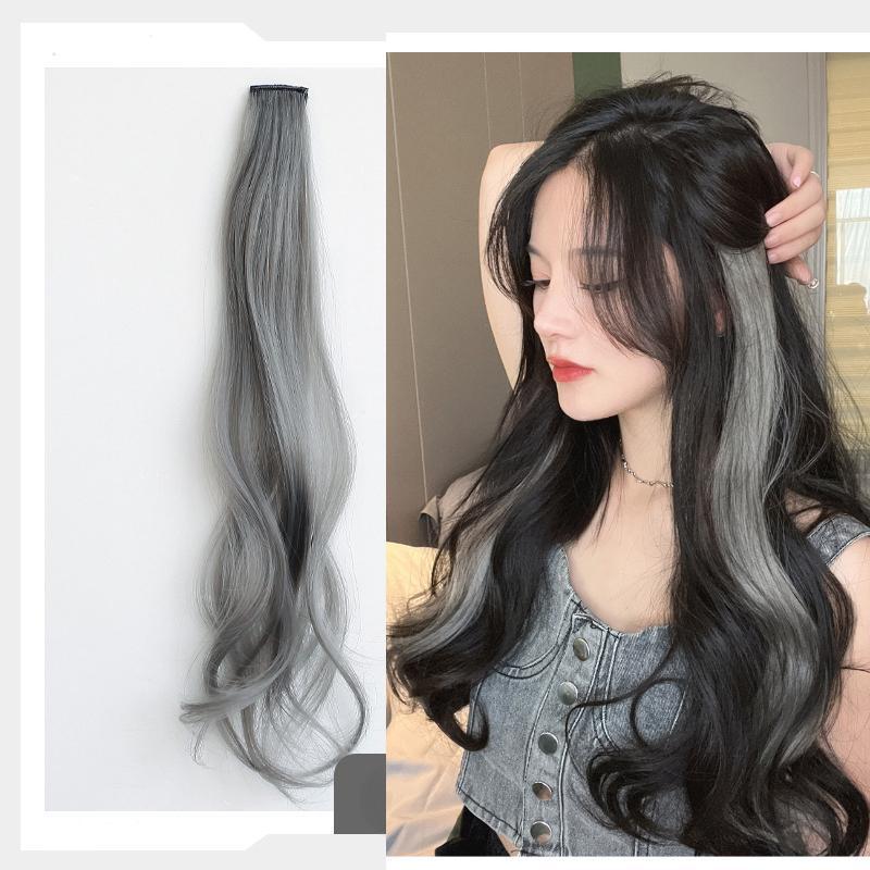  Mô Phỏng Tóc Dài Cho Nữ Dải Nối Tóc Mảnh Tóc Giả Xoăn Thuốc Nhuộm Tai Treo Màu Tạo Khối Mảnh Tóc Nhuộm Liền Mạch 