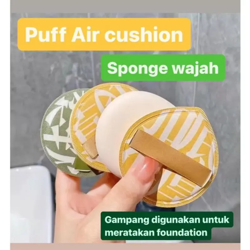 Puff Sponge Bedak Cair Spons Foundation Wajah Profesional Ekstra Besar Ekstra Tebal 7cm Lembut Dan Alami Blender sponge lokal 0