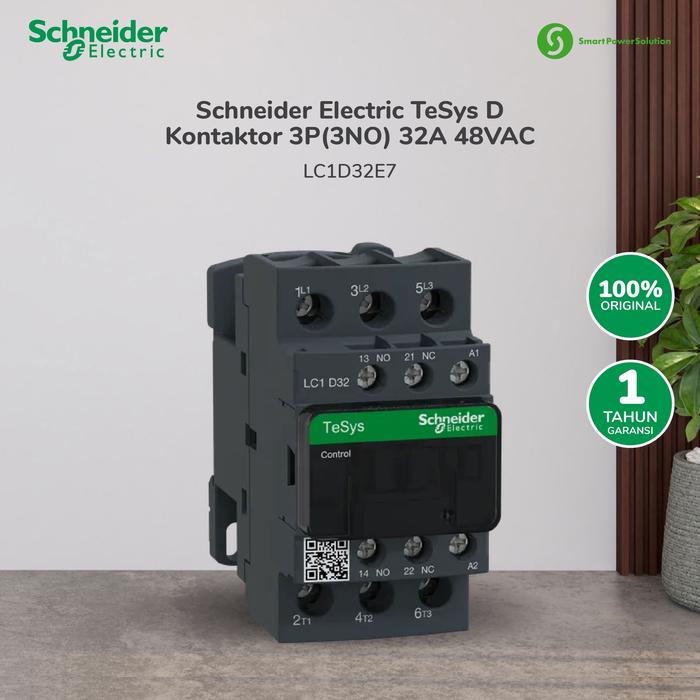 Gambar Schneider Electric TeSys D Kontaktor 3P(3NO) 32A 48VAC LC1D32E7 dari Smart Power Solution Kota Administrasi Jakarta Barat Tokopedia