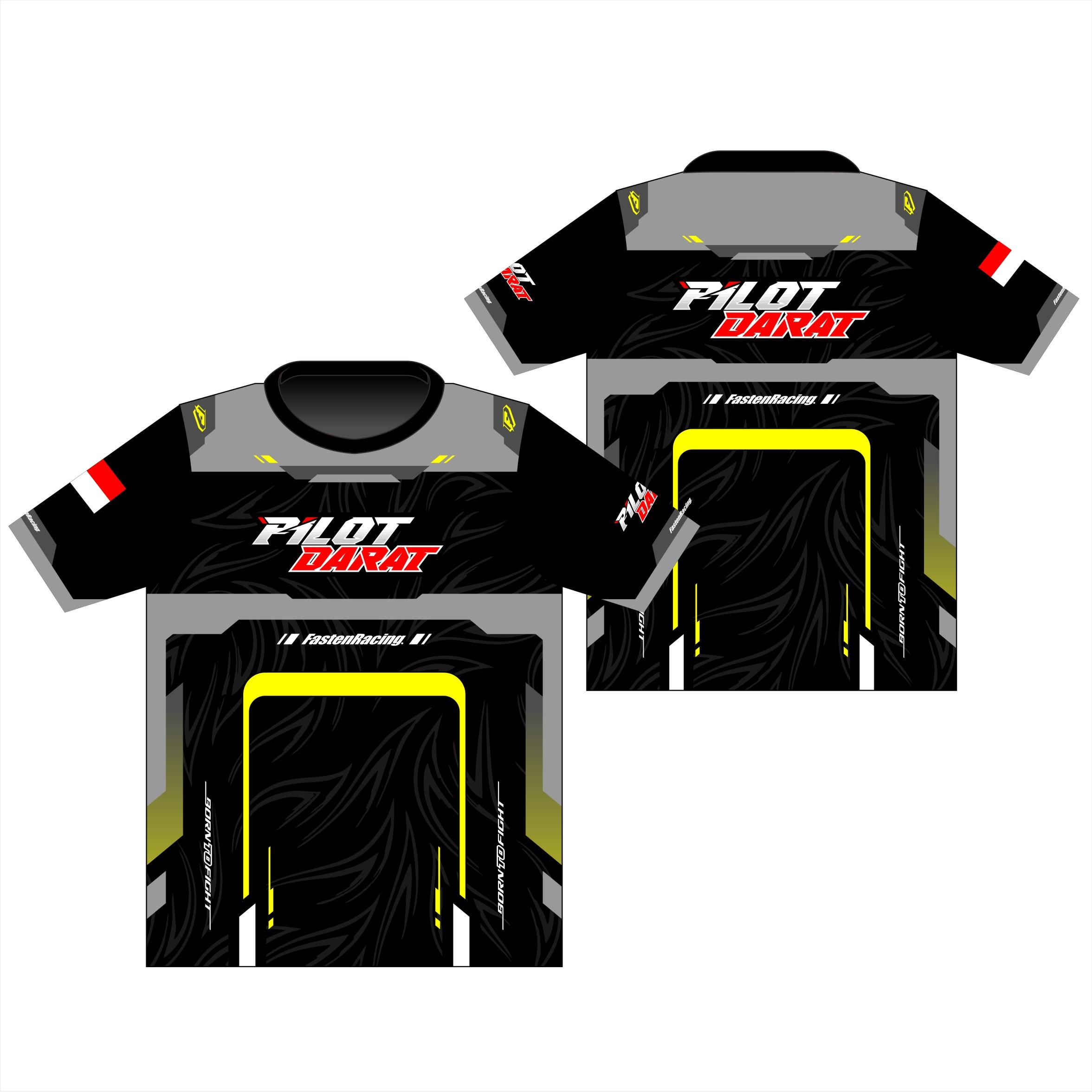 Jersey Pilot Darat Racing Otomotif Desain Jersey Racing Super keren Kaos Jersey Full Printing
