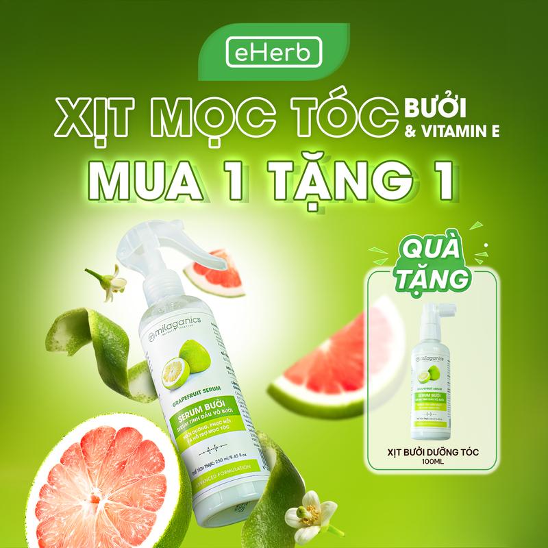 MUA 1 TẶNG 1 Xịt Dưỡng Tóc Tinh Dầu Bưởi Hỗ Trợ Mọc Tóc Thiên Nhiên Lành Tính MILAGANICS - Serum Chăm Sóc Tóc Nam & Nữ Giảm Rụng Không Chứa Silicon Không Bết - Hair Mist Hair Lotion Dùng Được Cho Mẹ Bầu Women Mỹ Phẩm Dưỡng Tóc