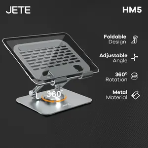 Holder Tablet HP JETE HM5 Metal Material Foldable Design , 360 Rotation Universal Compatible - Original