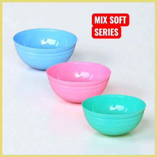 Mangkok bowl Plastik Oshi Elegance & Soft Series isi 6/12 Mangkuk Makan Nasi Bakso Perlengkapan Dapur Serbaguna BPA Free Kitchenware Food Grade Tebal Aman