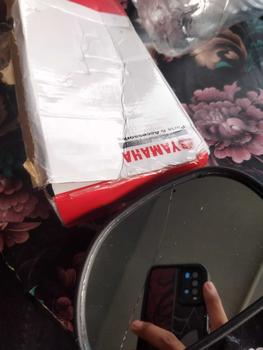 Product Review of THICK UNIVERSAL YAMAHA SPARK SIDE MIRROR SIDEMIRROR CERMIN SISI TEBAL BATANG CHROME LC135 Y15 Y15ZR FZ150 Y125 Y110 Motorcycle Automotive from J**🪽 1