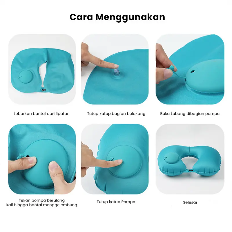Bantal leher autopompa traveling inflatable travel neck pillow - floatiesclub 7