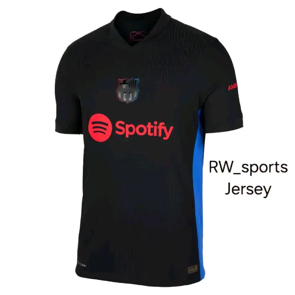JERSEY BARCELONA FC AWAY 2024 2025 HITAM BAHAN DRYFIT FULL PRINTING GRATIS NAMA DAN NOMER PUNGGUNG.