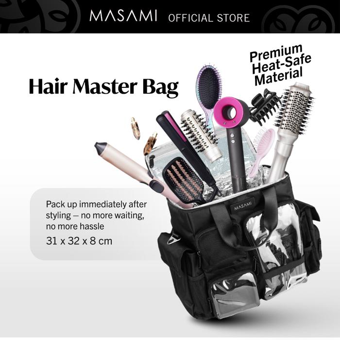 Gambar Masami Hair Master Bag | Hair Do Bag Hair Tools Catokan Hairdryer Waterproof Anti Panas Muat Banyak Tas Makeup Hairstylist MUA dari Masami_NEW Kota Administrasi Jakarta Barat Tokopedia