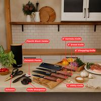 Gambar IDEALIFE - Professional Knife Set - Perlengkapan Pisau Dapur - KS-7001 dari IDEALIFE ONLINE STORE Kota Administrasi Jakarta Utara 1 Tokopedia