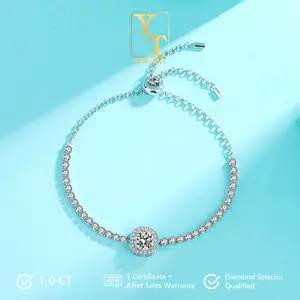 Athena Rose Gold / Gold / Silver Moissanite Bracelet 1.72 CT - YT Jewelry - Perhiasan Aksesoris Gelang Aesthetic Mewah Wanita