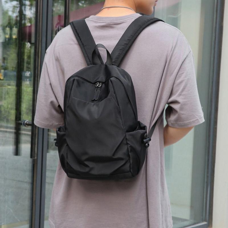 Bag Lady2 Thời trang Oxford Ba lô nam mini Không thấm nước Trọng lượng nhẹ Cặp đi học đeo vai nhỏ Chống mài mòn Màu trơn Ba lô du lịch nam