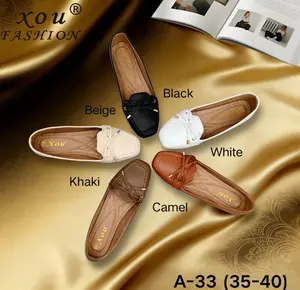 【COD】XOU sepatubalet、 sepatu kantor wanita terbaru 2026、 flat shoes murah Bahan PU Kasual dan serbaguna, nyaman dan tahan lama. A-33