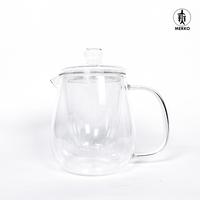 Gambar MERKO Brew Vision Tea pot 500ml infusur - Blirik wadah seduh teh full kaca dengan gagang dan tutup dari Maharaja Coffee Kota Administrasi Jakarta Pusat 3 Tokopedia