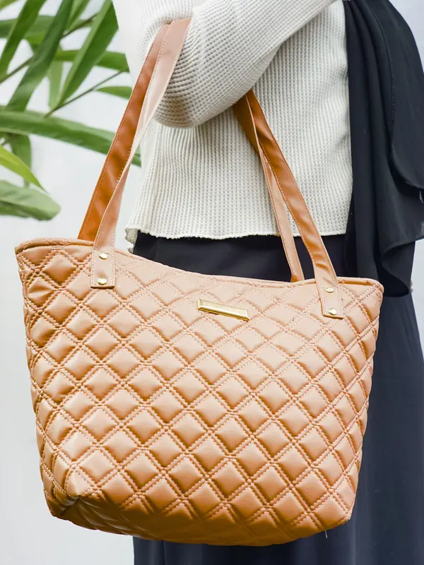 TOTEBAG TOTE BAG TAS WANITA KULIAH KANTOR KULIT SINTETIS KEKINIAN CANTIK LUCU -  TOTEBAG REYNA - 4