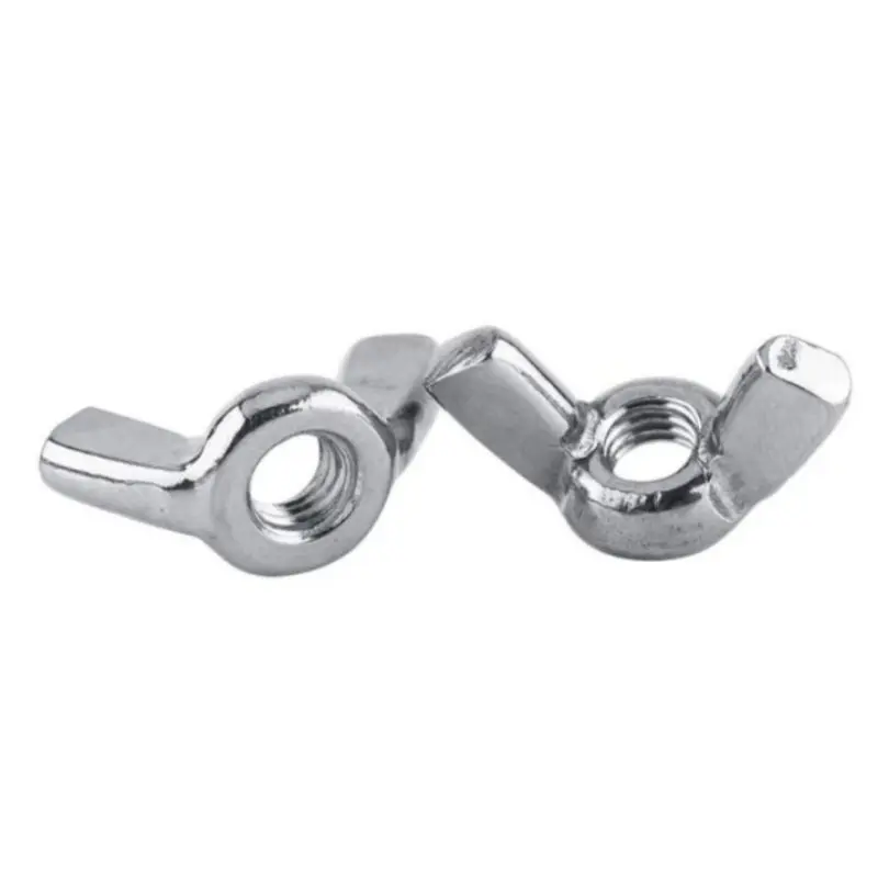 Mur kuping m6 putih galvanis / wing nut m6 untuk baut 10
