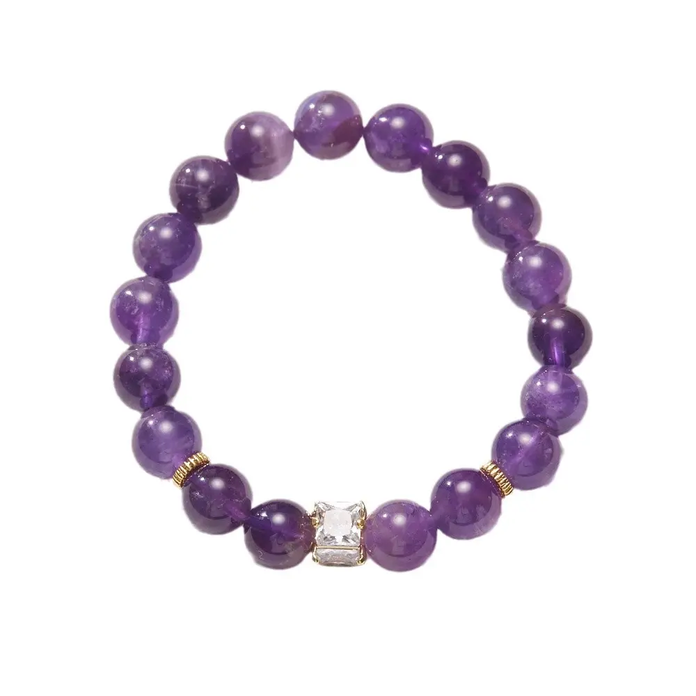 Jiu Zi Li Huo imitates amethyst bracelet with five element transfer beads, a new exquisite bracelet crystal  jewellery