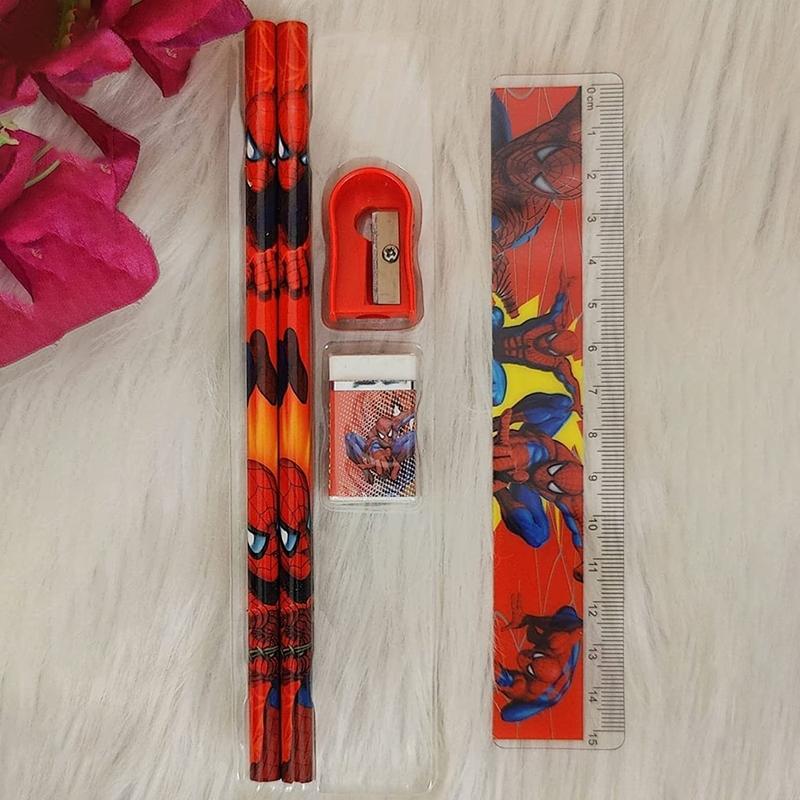 Product Introduction of Pencil Characters 5 in 1 Study Set Student Gift Portable Stationery Set Gift Box Present Gift Pencil 26