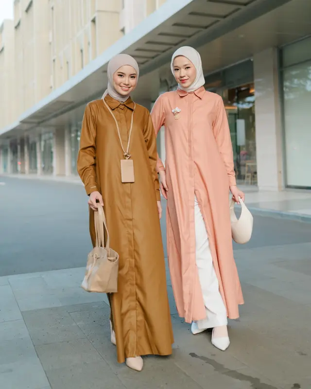 Abaya Shirt - 16 Warna | Zysku Xena | Dress Kemeja Kerja Wanita Lengan Panjang 1