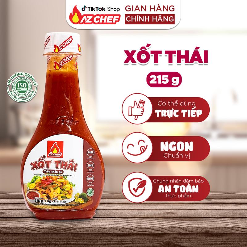 Nước Xốt Thái Trộn Chân Gà AZ CHEF 215g Nước Sốt Gia Vị Trộn 1kg Chân Gà Hương Vị Đậm Đà Từ Thái Lan Chuẩn Vị An Toàn Dễ Sử Dụng Tiết Kiệm Thời Gian