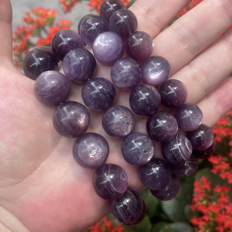 Vòng tay hạt cao cấp Lpidolite 0