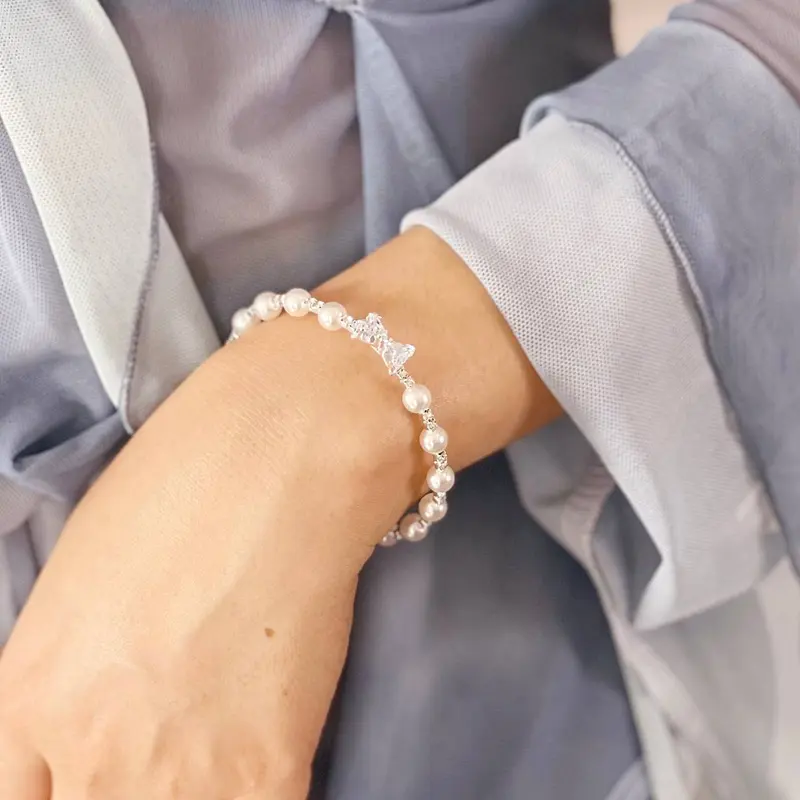 GS Aksesoris: Gelang Pearl Crystal Bermuda – Aksen Gold & Silver AKB0002 1